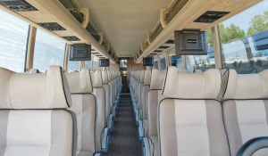 Image of the interior of the charter bus